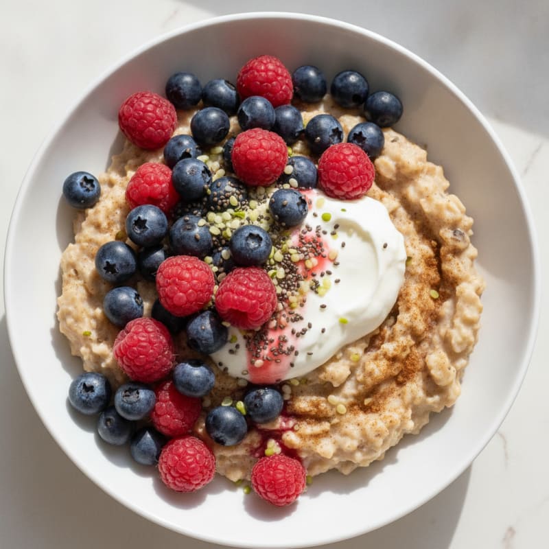 Mixed Berry Oatmeal Breakfast Bowl