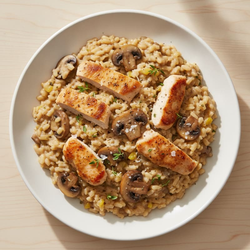 Creamy Mushroom Risotto with Parmesan