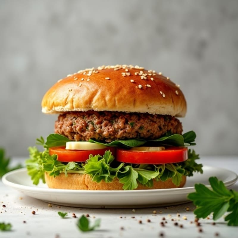 Lean Herb-Seasoned Turkey-Beef Burger