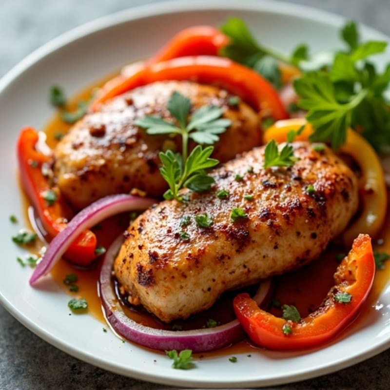 Sheet Pan Lime-Garlic Chicken Fajitas