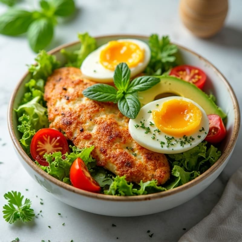 Crispy Chicken Cobb with Fresh Herbs
