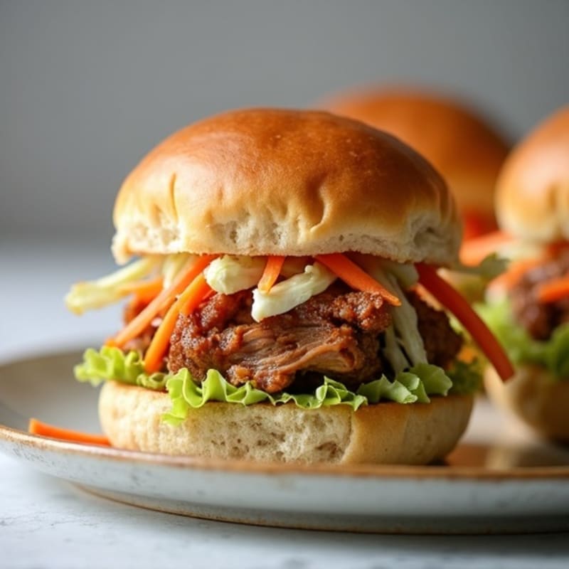 Tender Pulled Pork Sliders with Crunchy Slaw