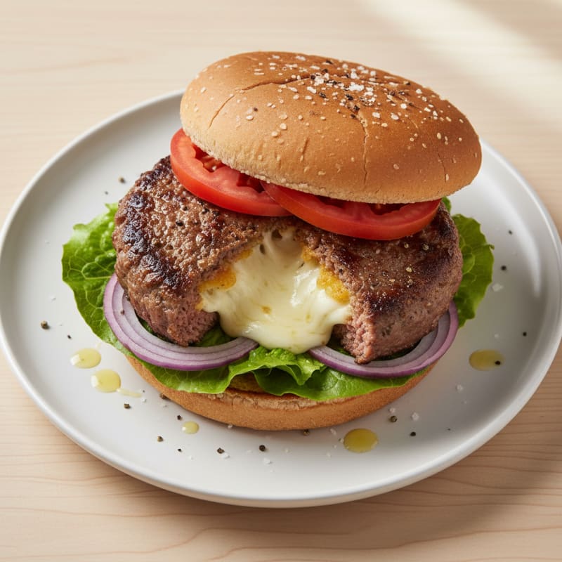 Mozzarella Stick Beef Burger