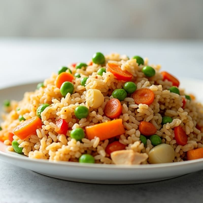 Lean Chicken Fried Rice with Fresh Vegetables