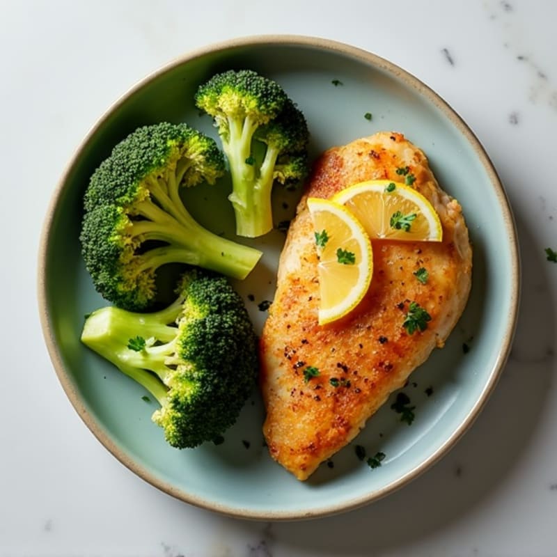 Crispy Lemon-Herb Chicken with Roasted Broccoli