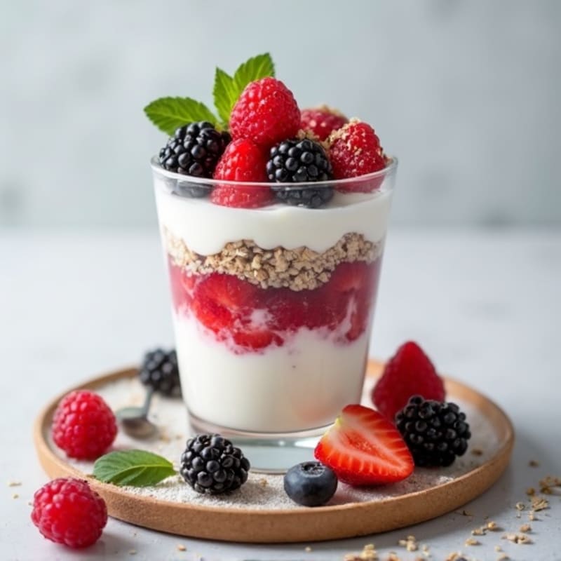 Creamy Greek Yogurt Protein Parfait with Mixed Berries