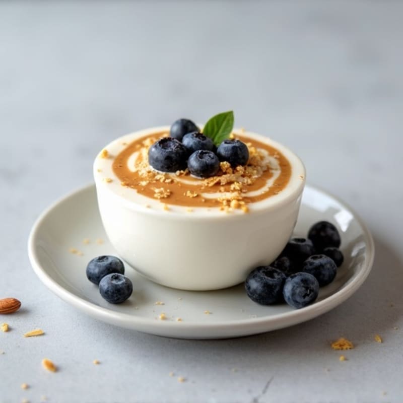 Greek Yogurt Protein Mousse with Almond Butter Swirl