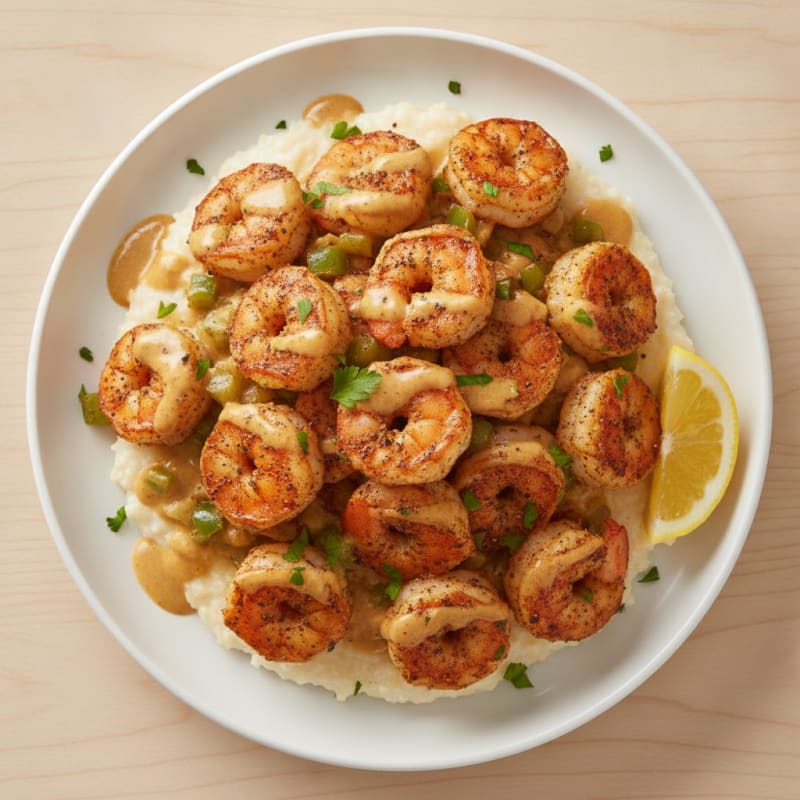 Cajun Shrimp with Creamy Grits