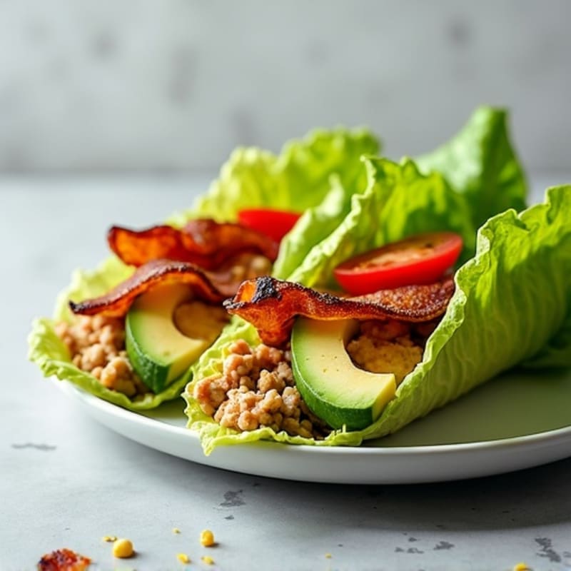 Lean Turkey and Crispy Bacon Lettuce Wraps