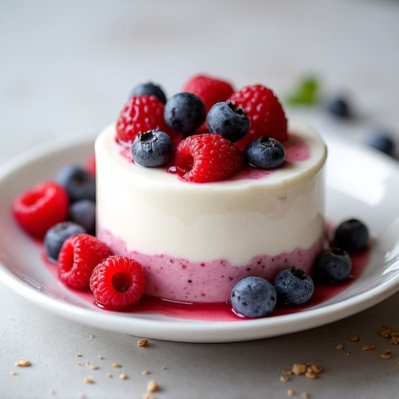 Greek Yogurt Protein Mousse with Mixed Berries