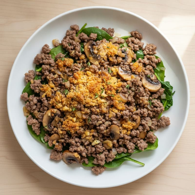 Savory Beef and Mushroom Crumble