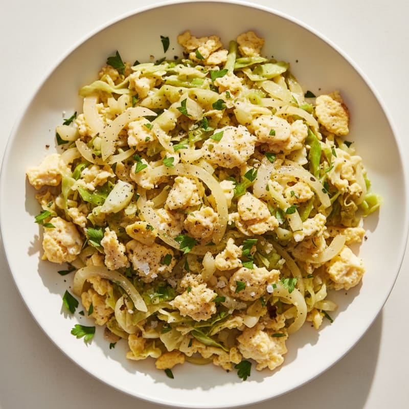 Savory Cabbage and Egg Scramble