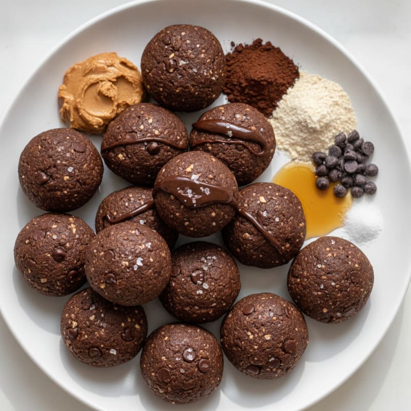 Chocolate Peanut Butter Protein Bites
