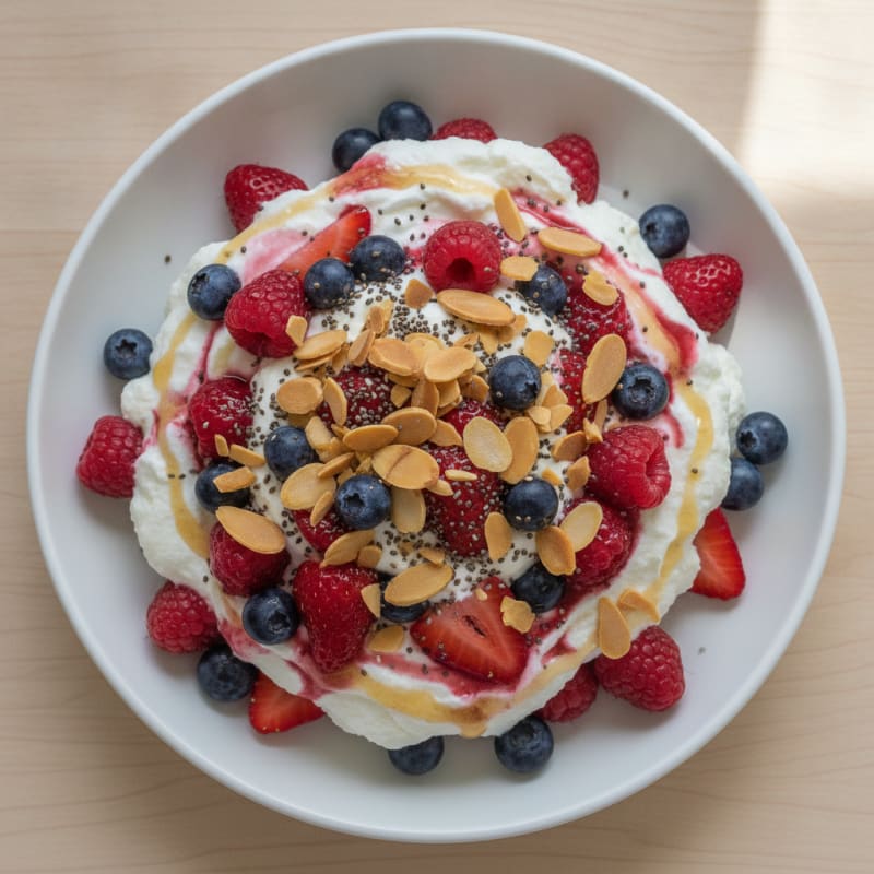 Creamy Greek Yogurt Protein Parfait with Mixed Berries