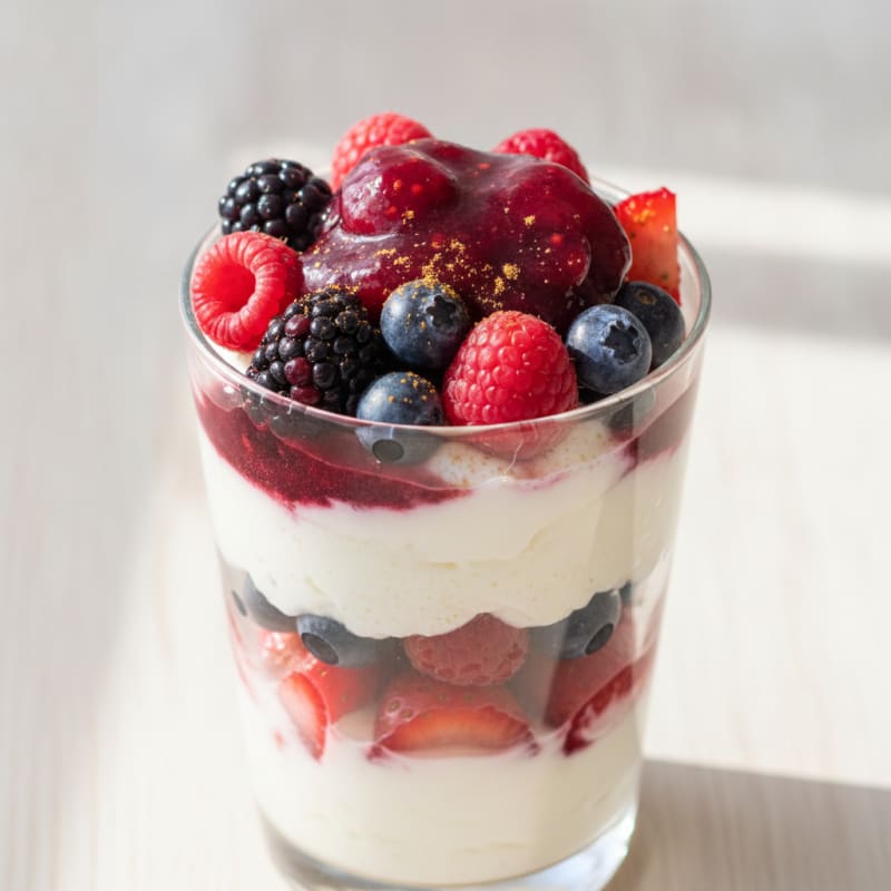 Creamy Greek Yogurt Protein Parfait with Mixed Berries