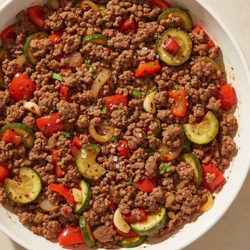 Ground Beef and Vegetable Skillet