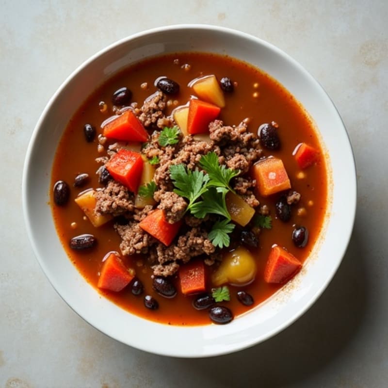 Hearty Lean Beef and Black Bean Soup