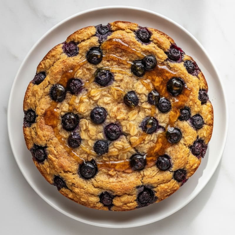 Blueberry Oatmeal Bake with Maple Syrup