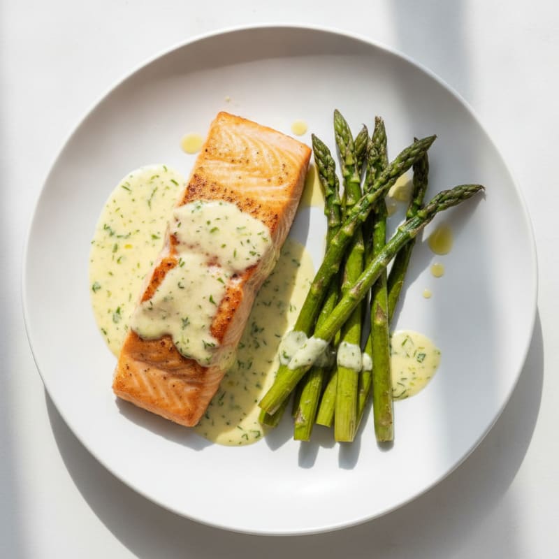 Pan-Seared Salmon with Lemon-Dill Sauce