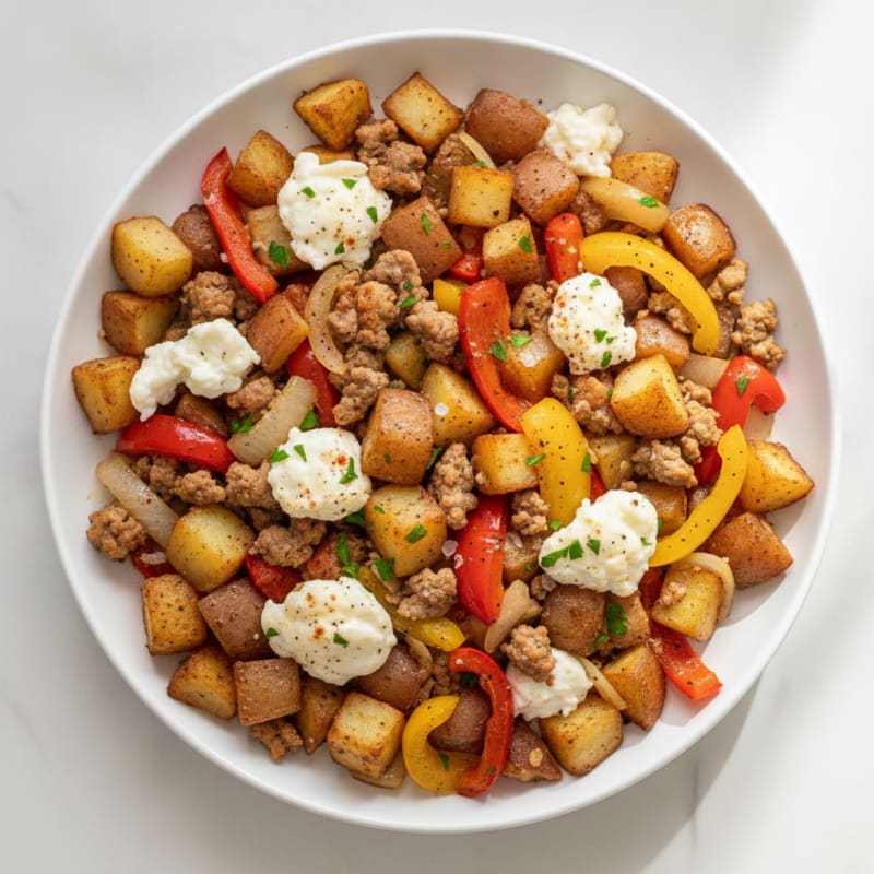 Turkey & Bell Pepper Hash with Egg Whites