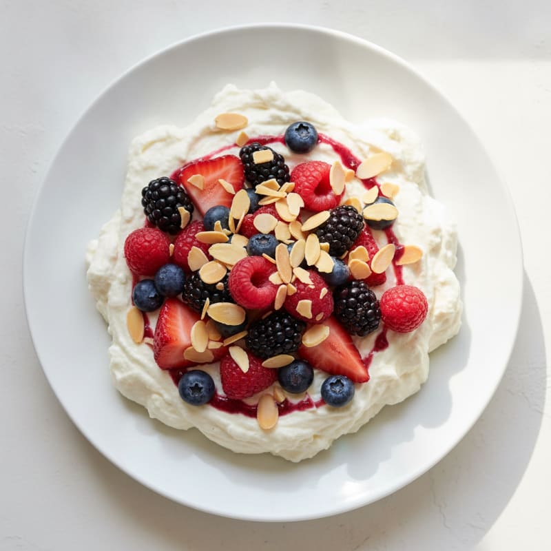 Silky Greek Yogurt Protein Mousse with Mixed Berries