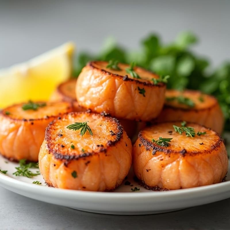 Pan-Seared Salmon Bites with Lemon-Dill