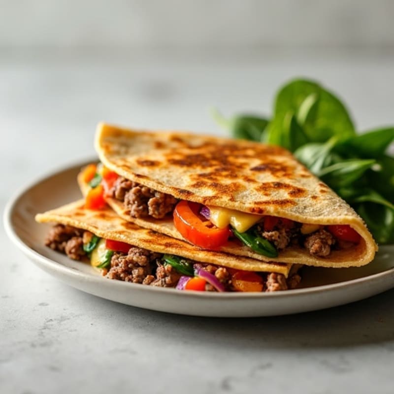 Lean Steak and Veggie Whole Wheat Quesadillas