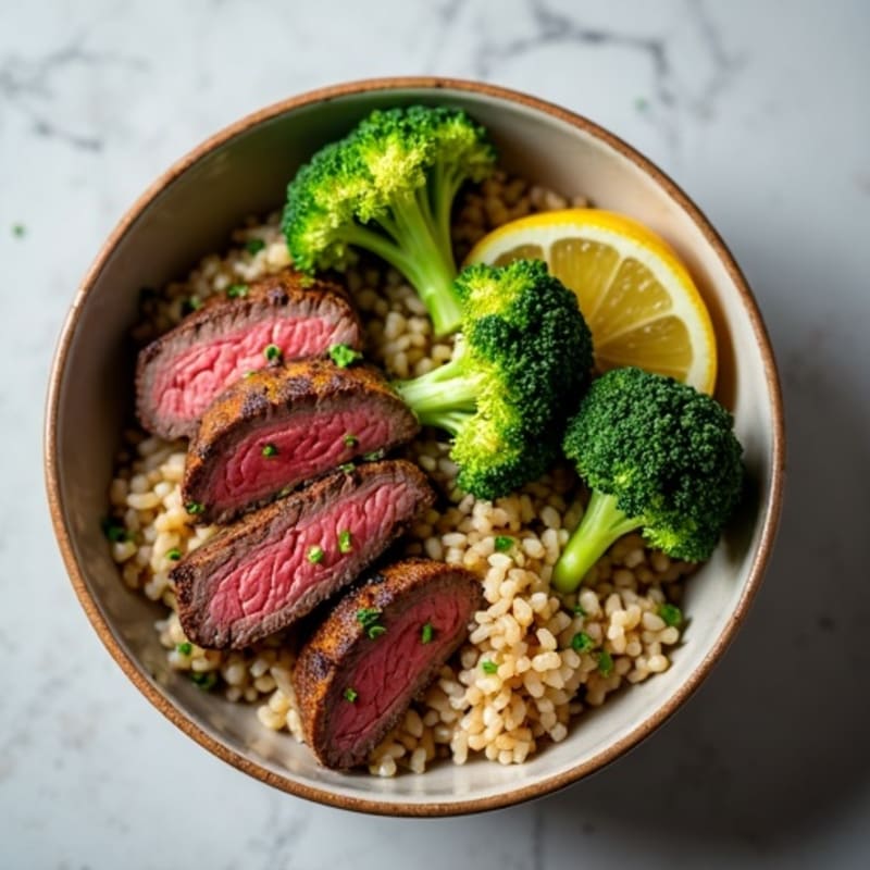 Tender Beef and Crispy Broccoli Rice Bowl