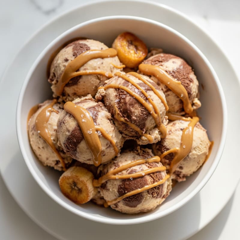 Chocolate Peanut Butter Swirl Protein Ice Cream