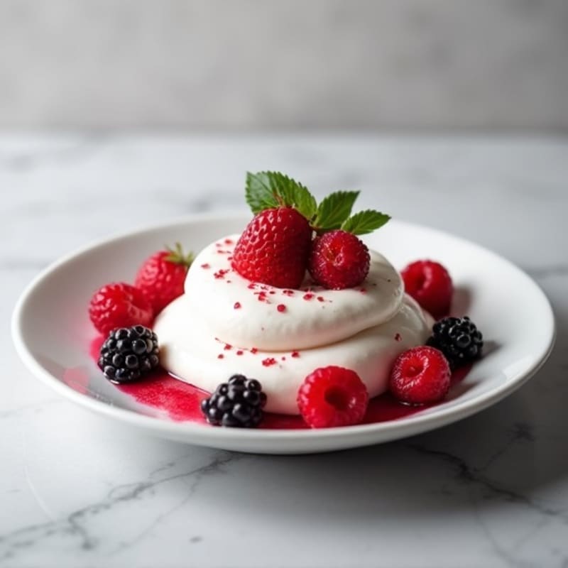 Silky Greek Yogurt Protein Mousse with Mixed Berries