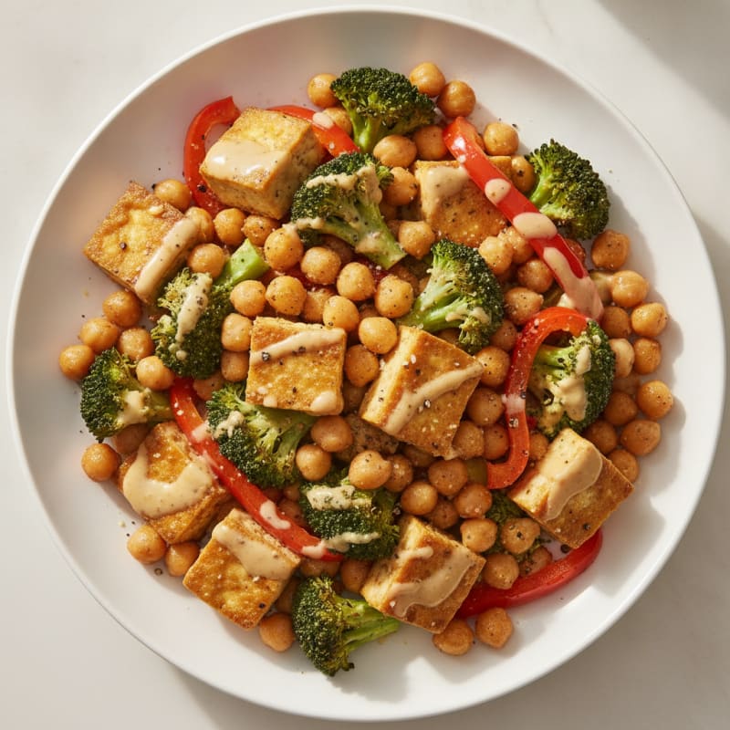 Roasted Vegetable and Chickpea Power Bowl