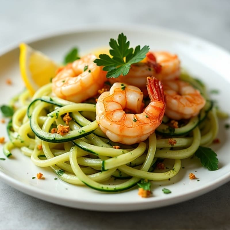 Citrus-Garlic Shrimp with Zucchini Noodles