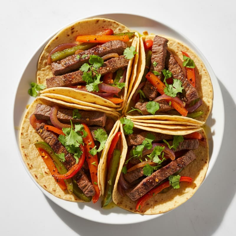 Smoky Chili-Lime Flank Steak Fajitas