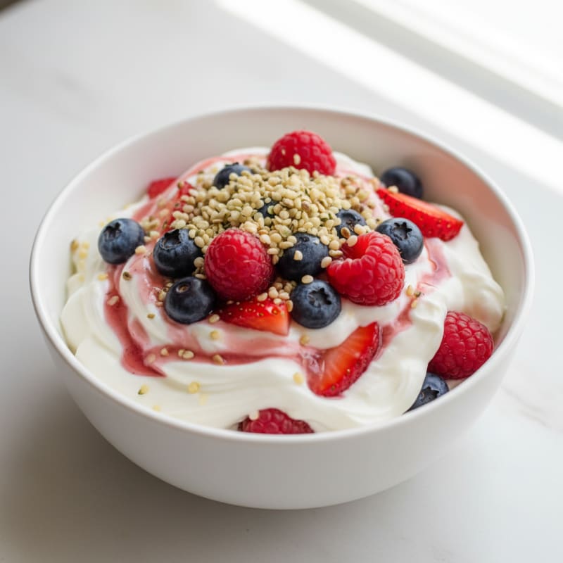 Creamy Greek Yogurt Protein Parfait with Mixed Berries