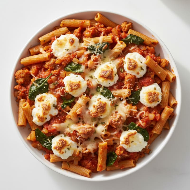 Classic Baked Ziti with Ricotta