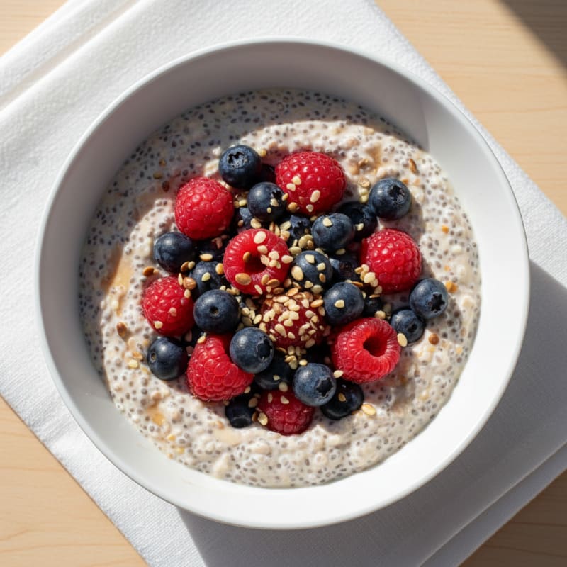 High-Protein Berry Chia Seed Pudding