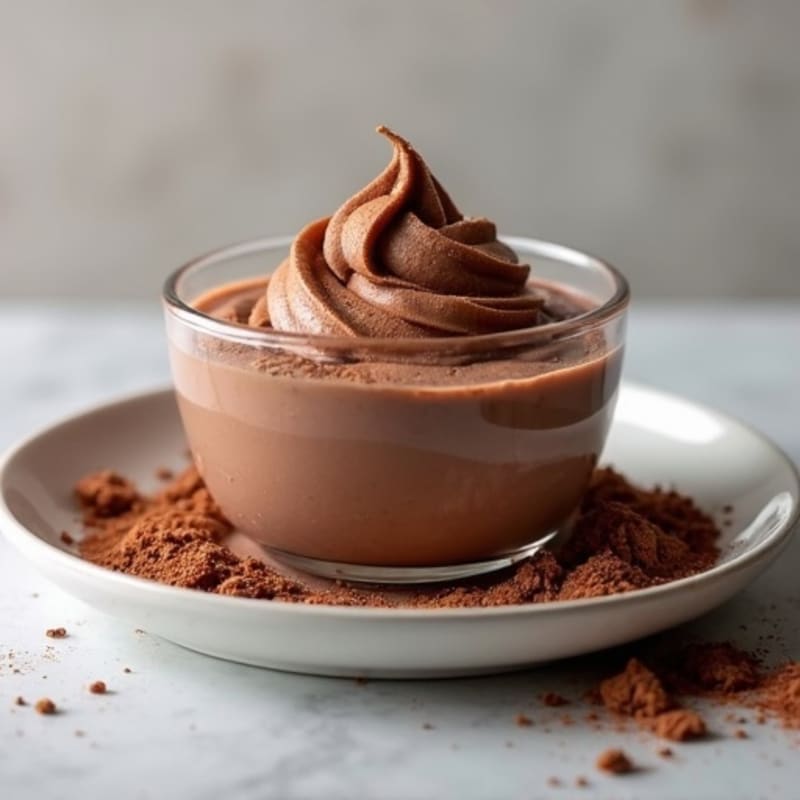 Silky Chocolate Protein Pudding with Almond Butter Swirl