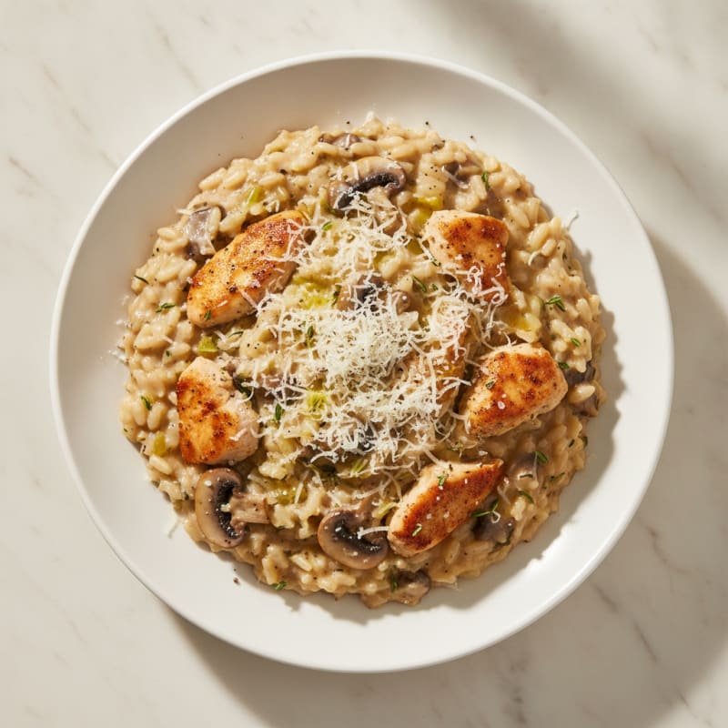Creamy Mushroom Risotto with Parmesan