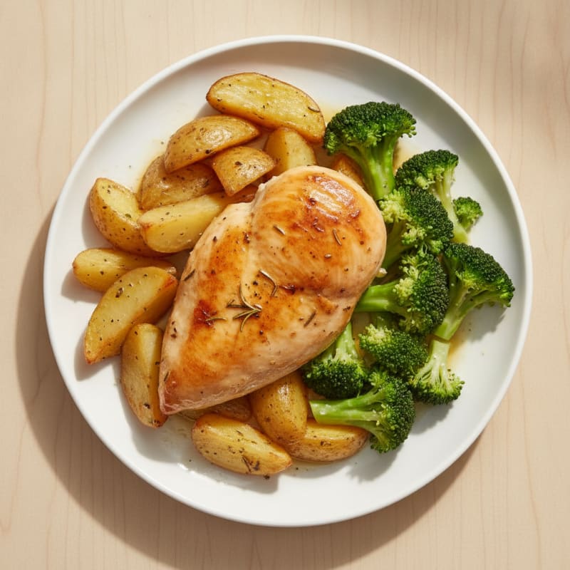 Herb-Roasted Chicken with Gold Potatoes