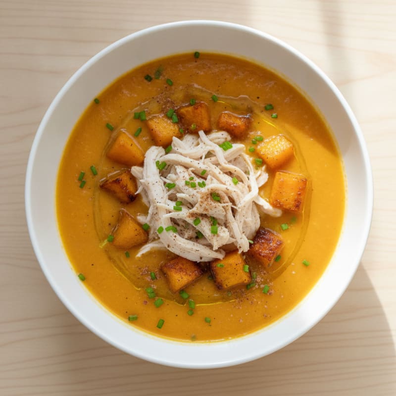 Roasted Butternut Squash and Apple Soup