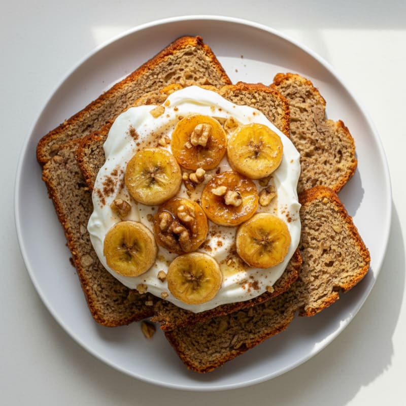 Golden Caramelized Banana Nut Bread