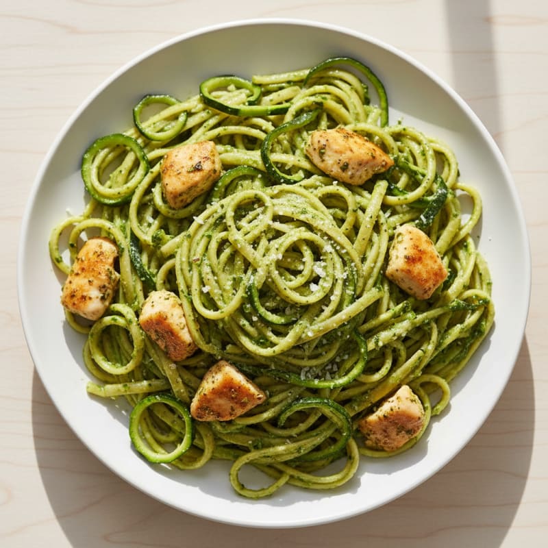 Creamy Pesto Chicken Linguine
