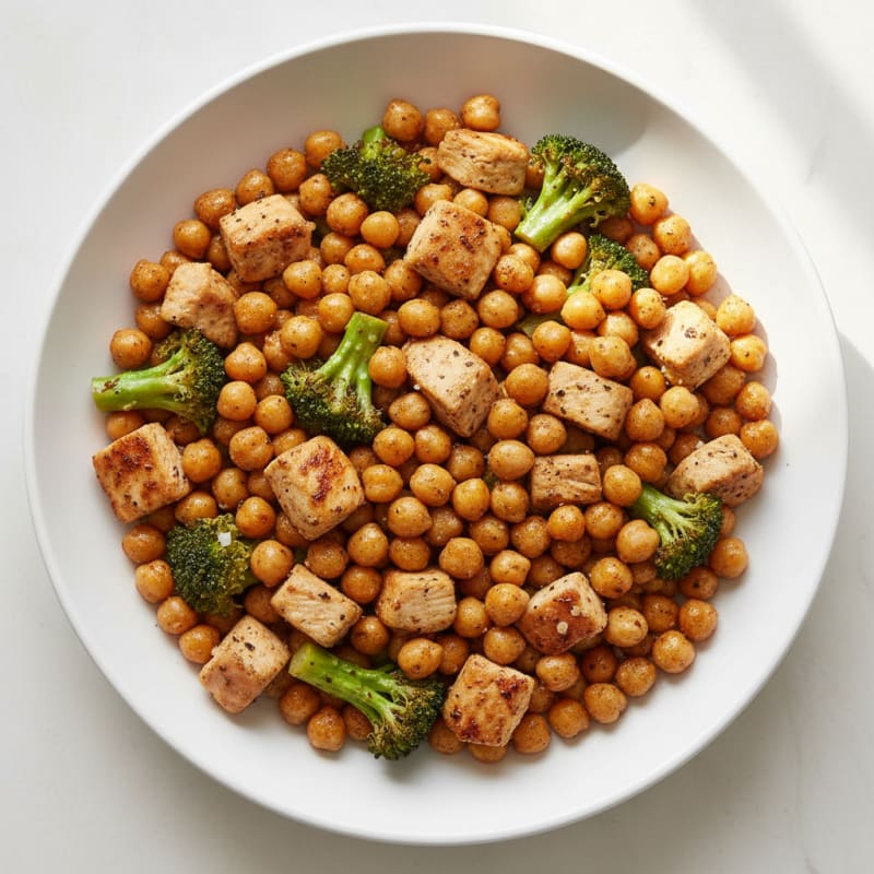 Crispy Roasted Chickpea and Veggie Bowl