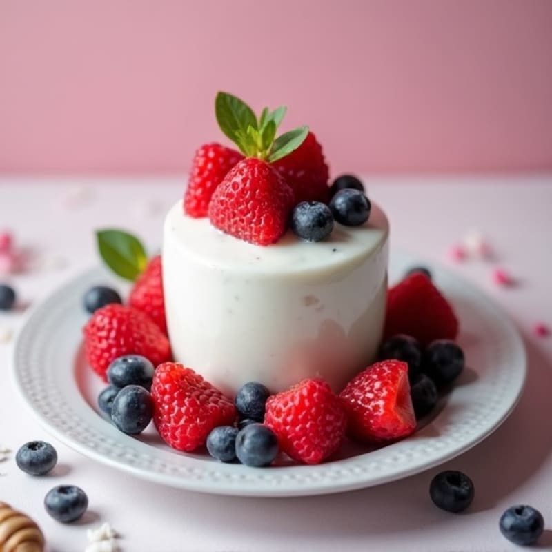 Silky Greek Yogurt Protein Mousse with Berries