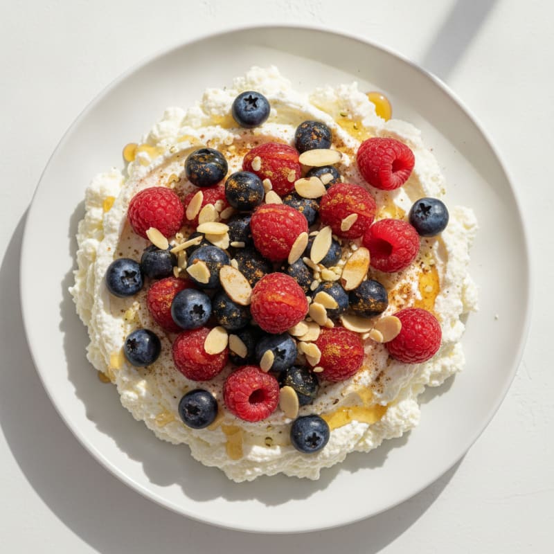 Whipped Cottage Cheese with Berries