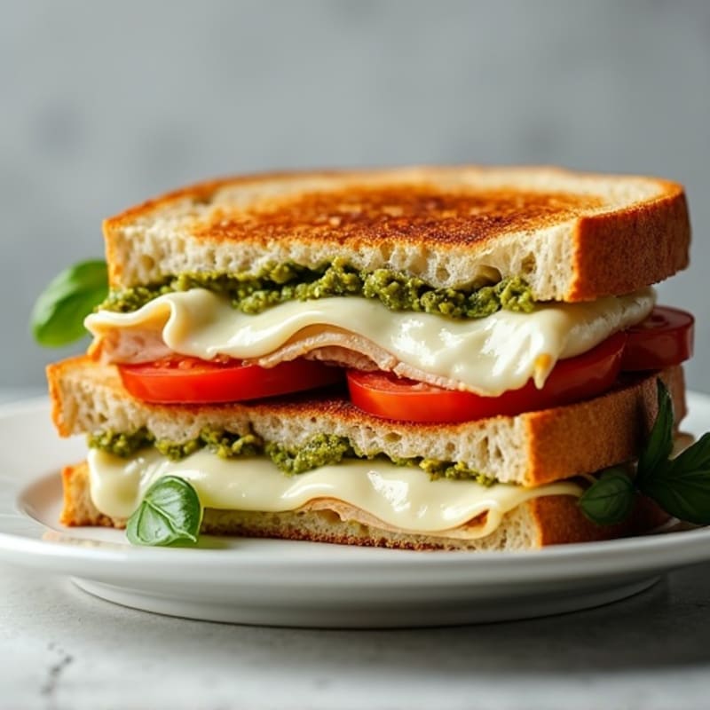 Fresh Mozzarella Pesto Grilled Sandwich