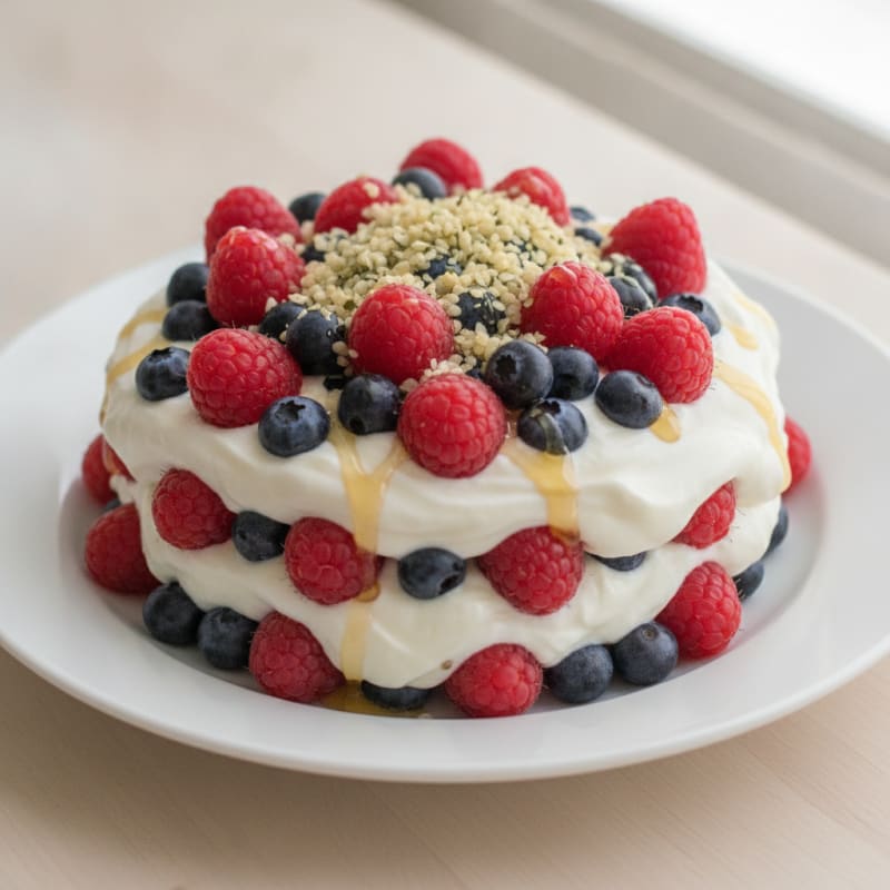 Greek Yogurt Protein Parfait with Mixed Berries