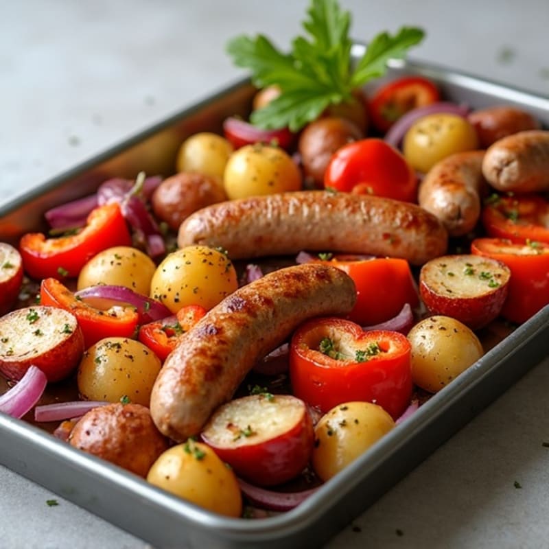 Sheet Pan Italian Sausage and Roasted Potato Bake