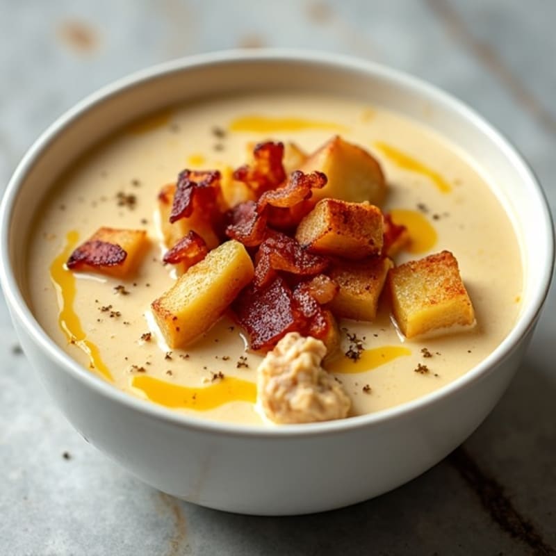 Healthy Creamy Loaded Baked Potato Soup