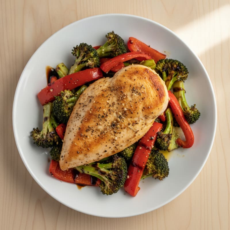 Pan-Seared Chicken with Roasted Vegetables